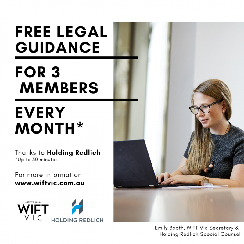 FREE Legal Guidance for WIFT Vic Members